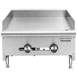 Bellaro Commercial 24 in. Commercial Gas Thermostat Griddle