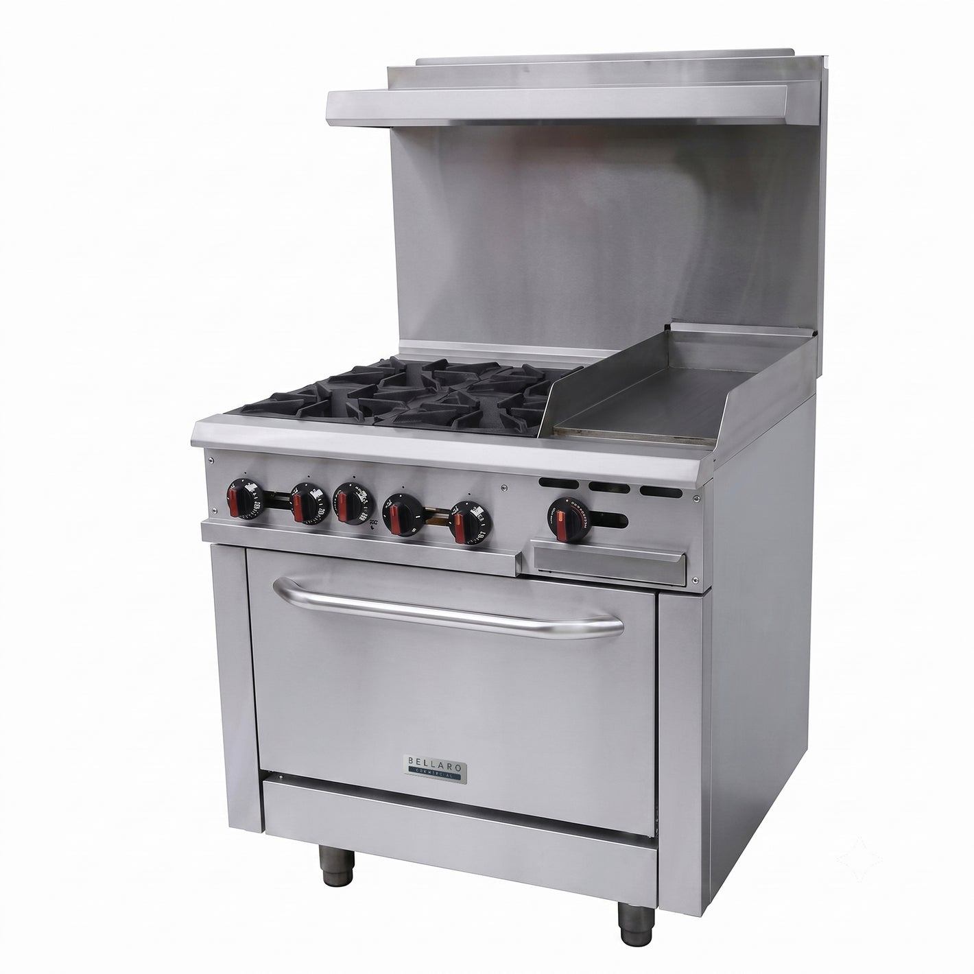 Bellaro Commercial Gas Range with 12 in. Griddle and Oven