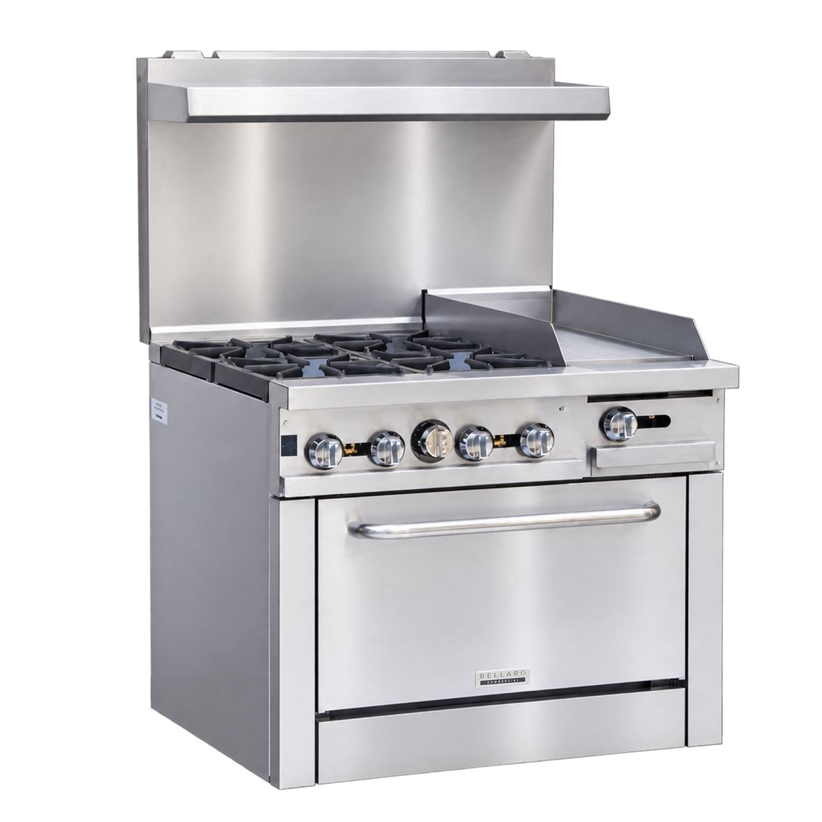 Bellaro Commercial Gas Range with 12 in. Griddle and Oven