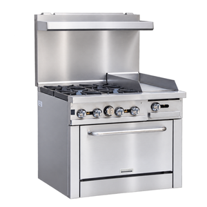 Bellaro Commercial Gas Range with 12 in. Griddle and Oven
