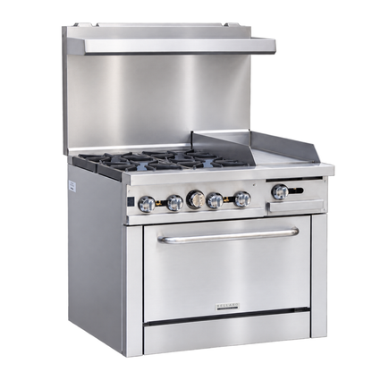Bellaro Commercial Gas Range with 12 in. Griddle and Oven
