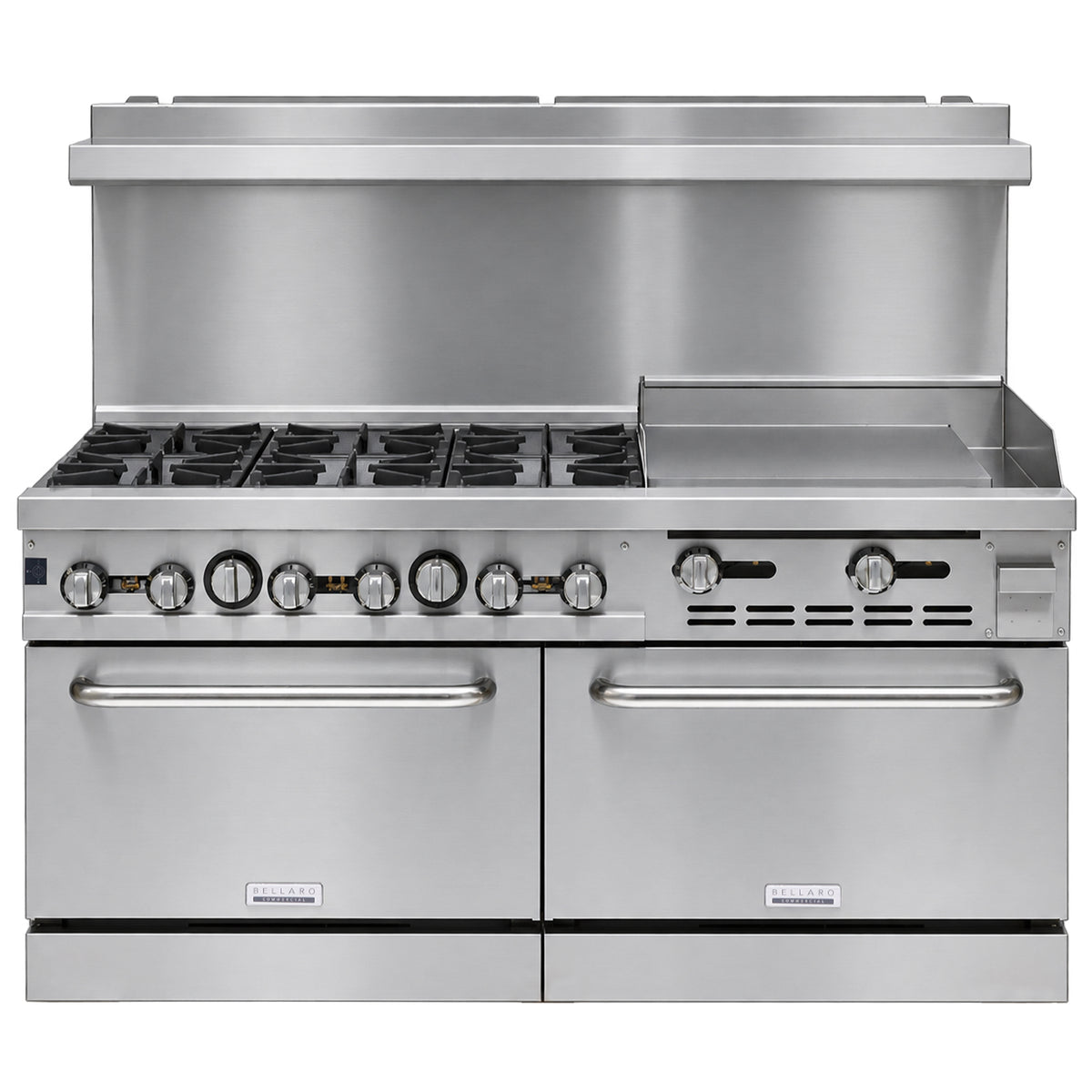 Bellaro Commercial 6 Burner Gas Range with 24 in. Griddle