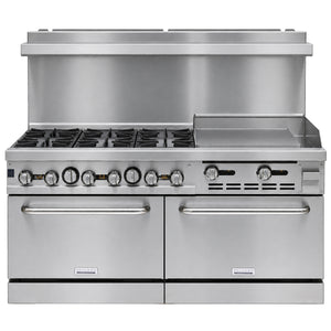 Bellaro Commercial 6 Burner Gas Range with 24 in. Griddle