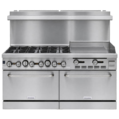 Bellaro Commercial 6 Burner Gas Range with 24 in. Griddle