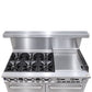 Bellaro Commercial 6 Burner Gas Range with 24 in. Griddle