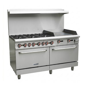 Bellaro Commercial 6 Burner Gas Range with 24 in. Griddle