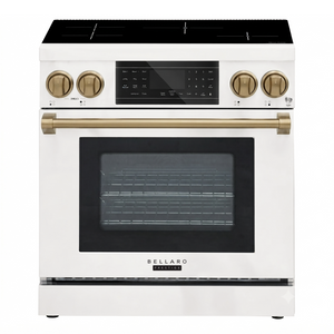 Bellaro 30 in. 5.0 Cu. Ft. Front Control Induction Range, White