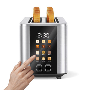 Bellaro 4-Slice Long Slot Toaster, Touchscreen, Stainless Steel