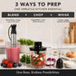 Bellaro Variable Speed Immersion Blender Set with Chopper and Whisk