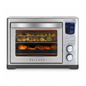 Bellaro 11-in-1 Digital Air Fryer Toaster Oven with Rotisserie, 25 Qt