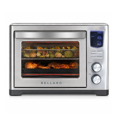 Bellaro 11-in-1 Digital Air Fryer Toaster Oven with Rotisserie, 25 Qt
