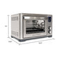 Bellaro 11-in-1 Digital Air Fryer Toaster Oven with Rotisserie, 25 Qt
